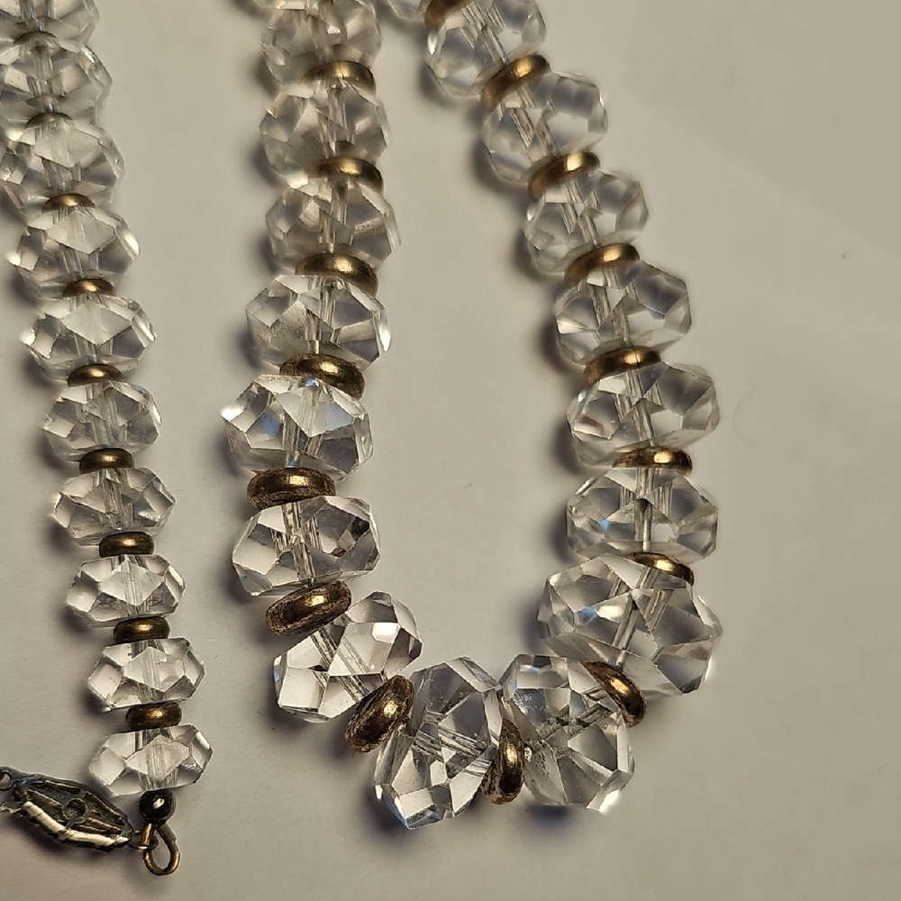 Edwardian Rock Crystal Barrel Beads